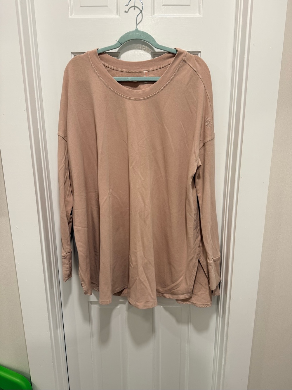 Free People Long Sleeve Crewneck Top in Dusty Rose